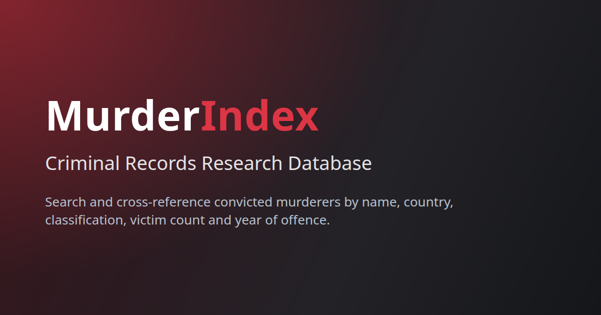 MurderIndex — Criminal Records Research Database logo